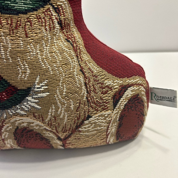 Bear Pillow Doorstop Weighted Tapestry Style Vintage Cottagecore Country Teddy - Picture 7 of 8